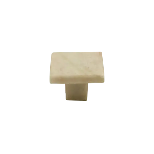 Cabinet knob SQUARE White marble